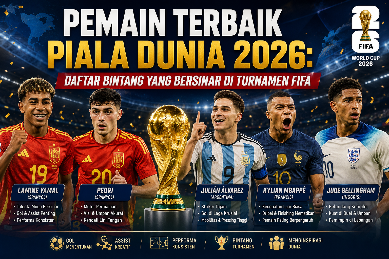 Pemain Terbaik Piala Dunia 2026: Daftar Bintang yang Bersinar di Turnamen FIFA