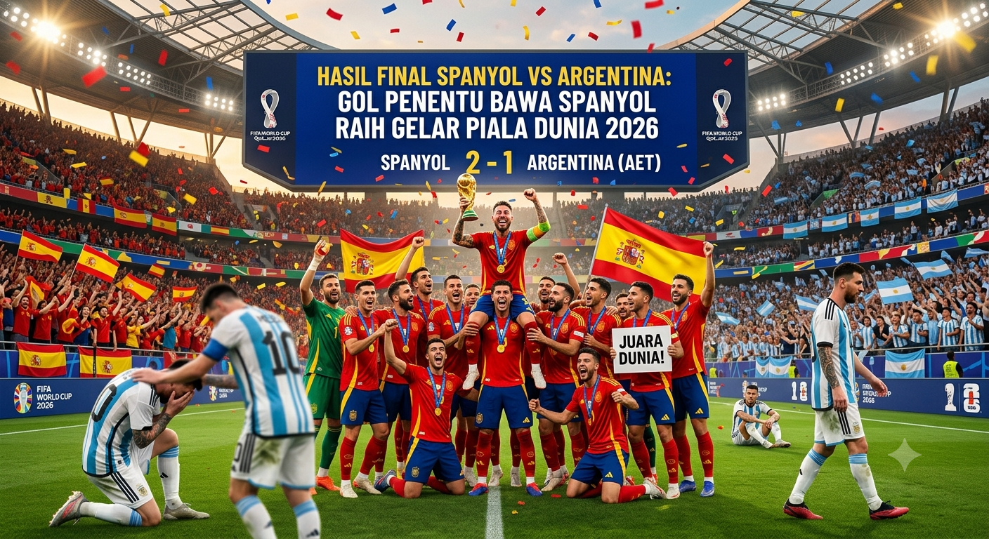 Hasil Final Spanyol vs Argentina: Gol Penentu Bawa Spanyol Raih Gelar Piala Dunia 2026