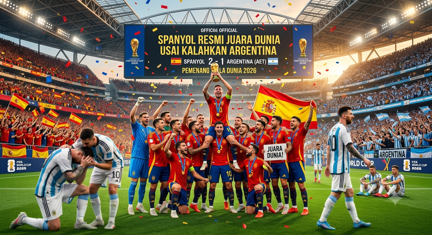 Pemenang Piala Dunia 2026: Spanyol Resmi Juara Dunia Usai Kalahkan Argentina