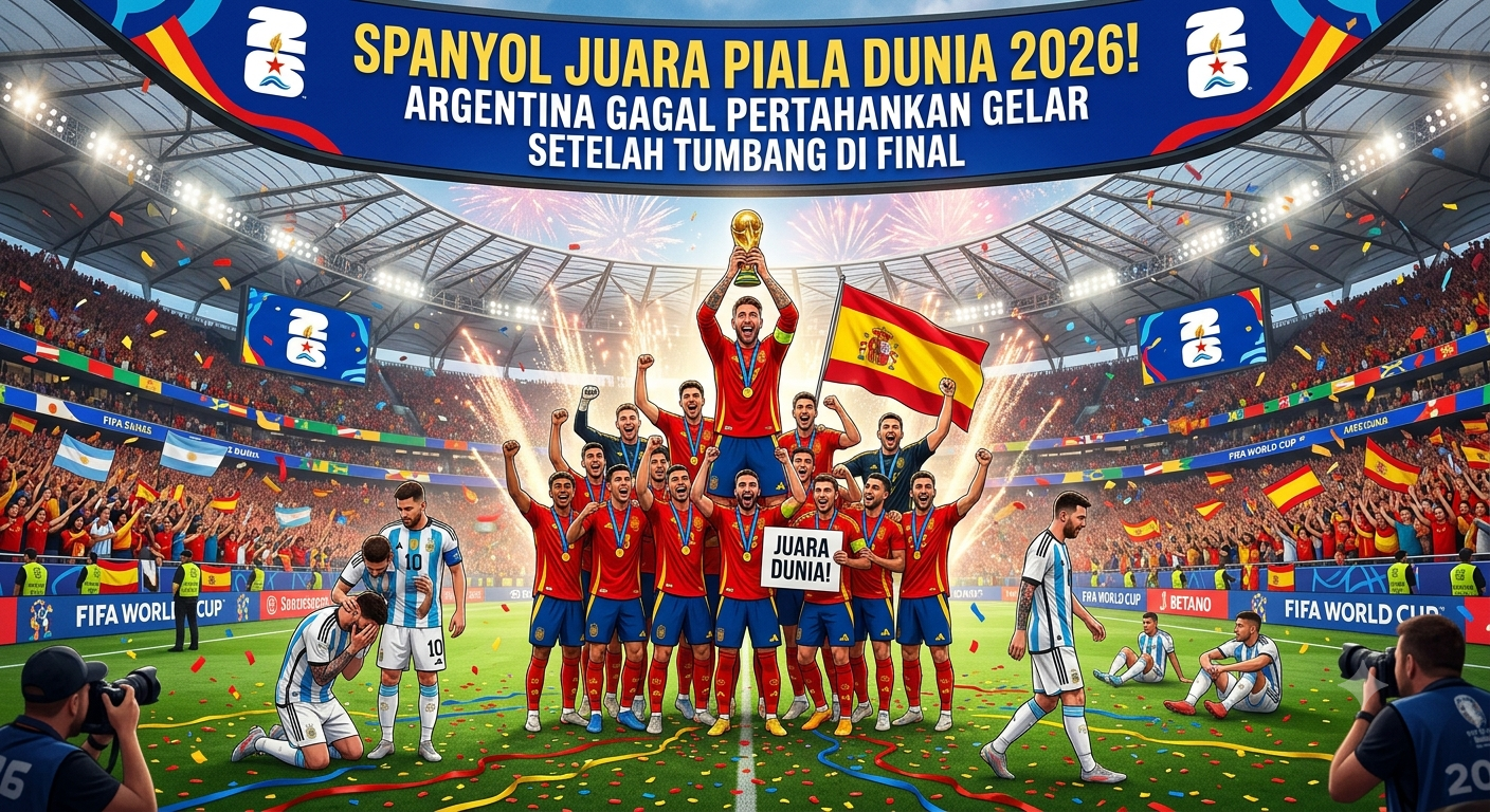 Spanyol Juara Piala Dunia 2026! Argentina Gagal Pertahankan Gelar Setelah Tumbang di Final